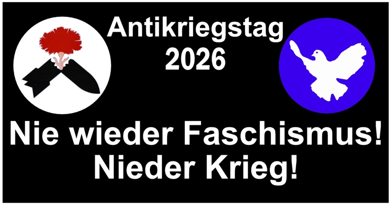 Banner Antikriegstag 2026